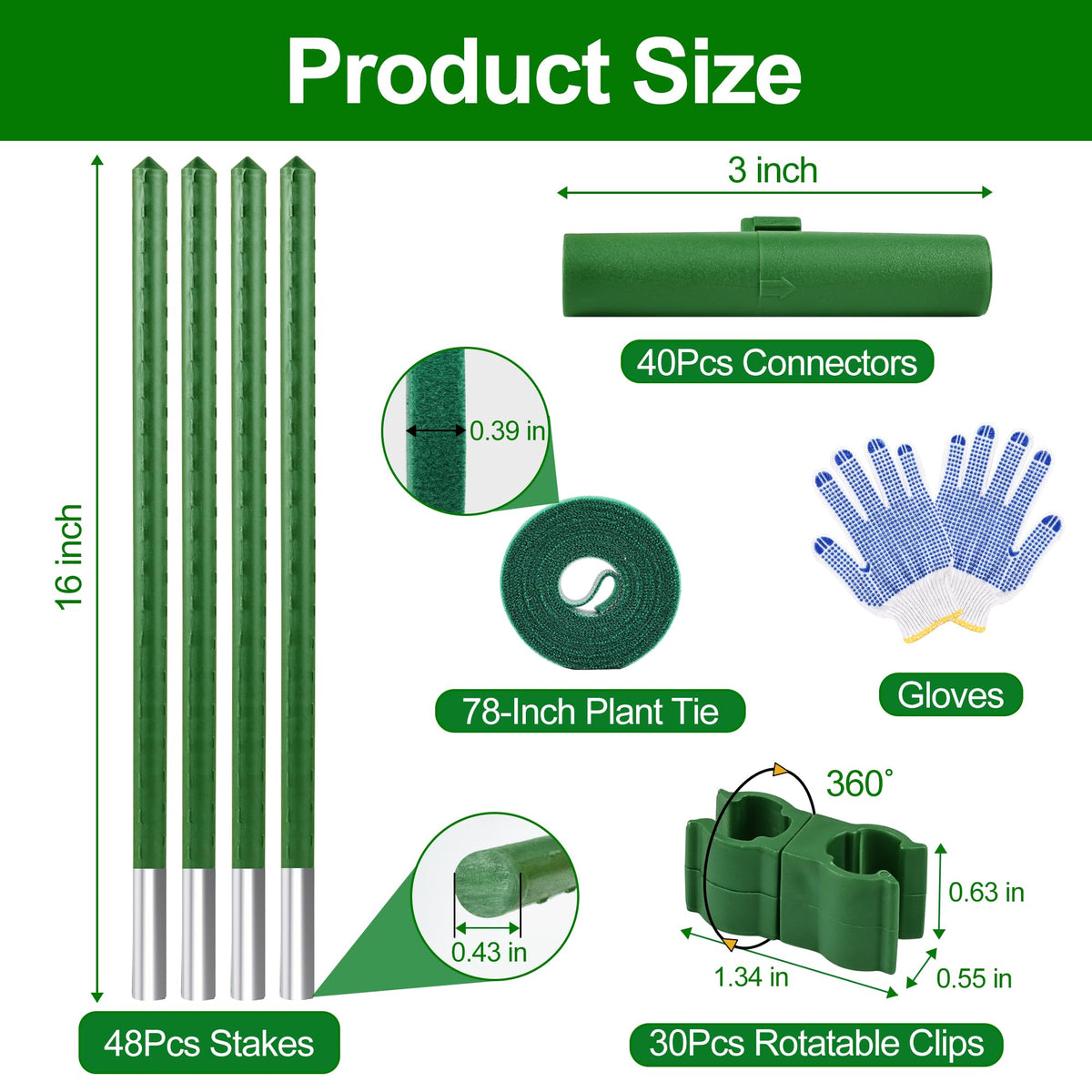 WAENLIR adjustable stakes offer heights from 24 to 80 inches.