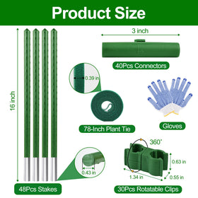 WAENLIR adjustable stakes offer heights from 24 to 80 inches.