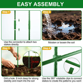 WAENLIR stakes work indoors and outdoors with rust-resistant coating.