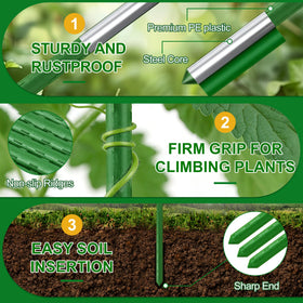 WAENLIR garden kit enables easy insertion, connection, and stem security with clips.