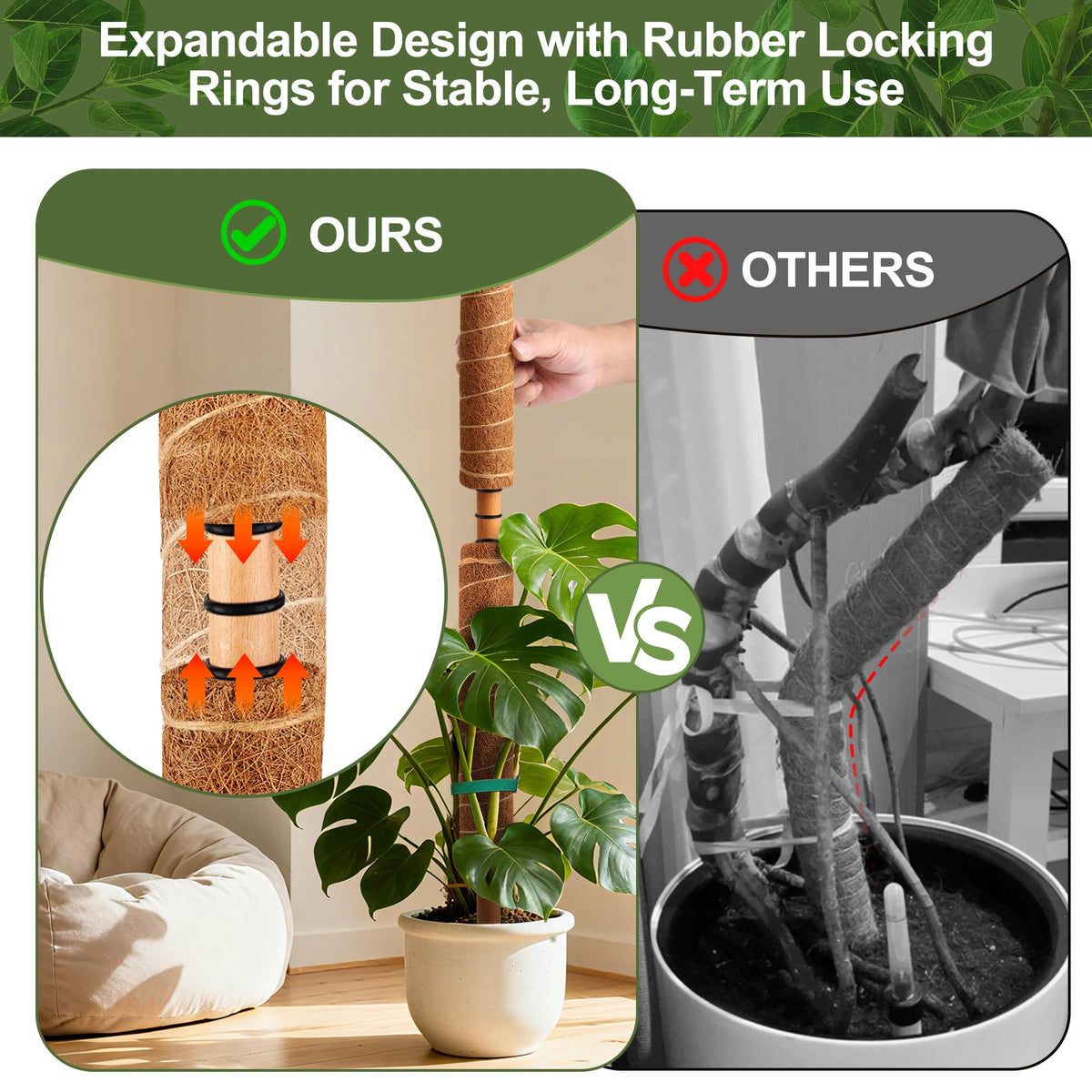 WAENLIR expandable design with rubber ring enhances stability