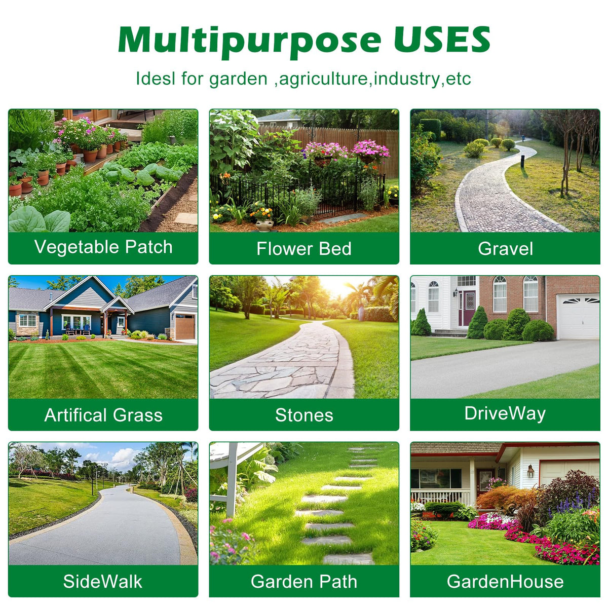 WAENLIR packaging indicates ready-to-use roll for quick DIY landscape projects.