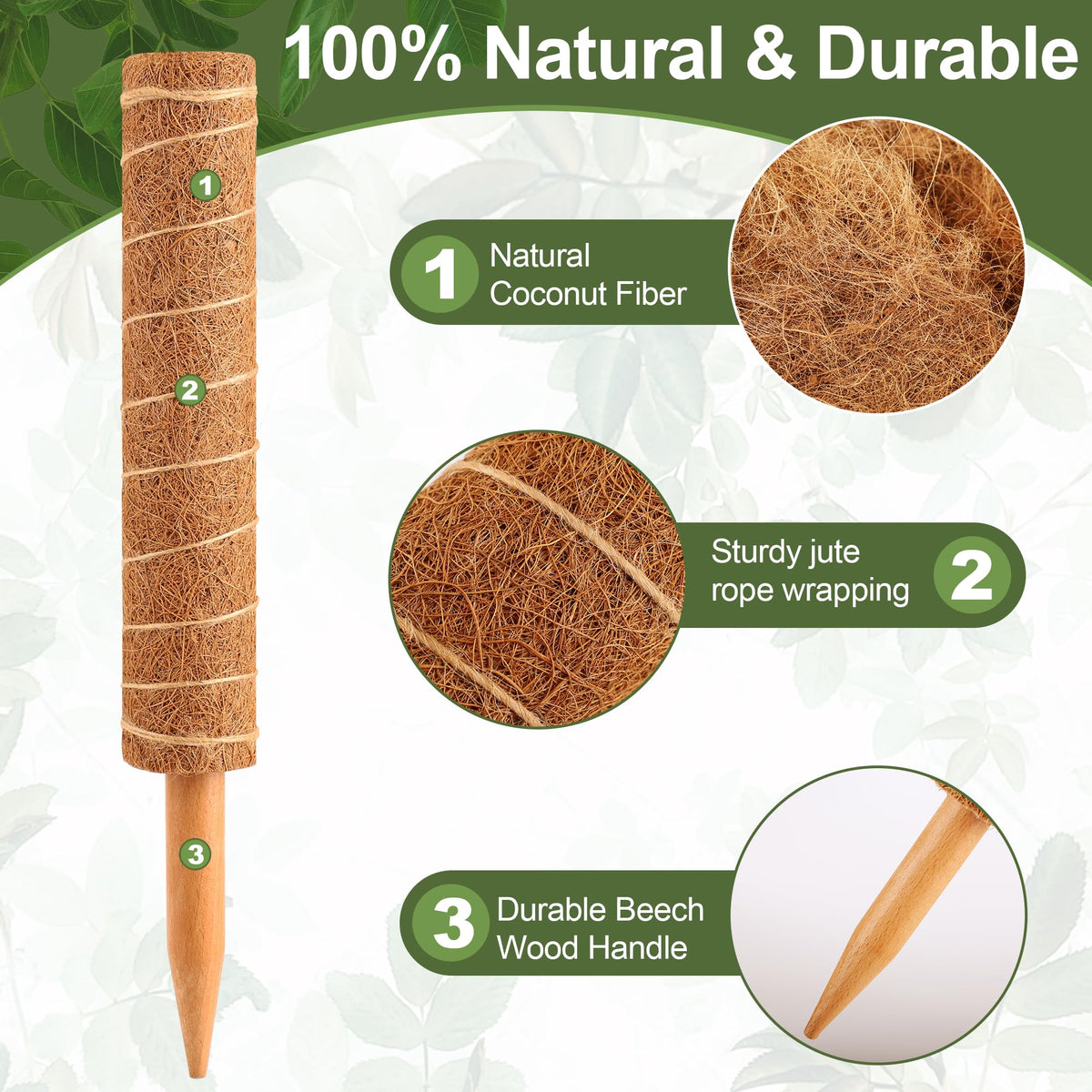 WAENLIR versatile pole for Monstera, pothos, philodendron and more