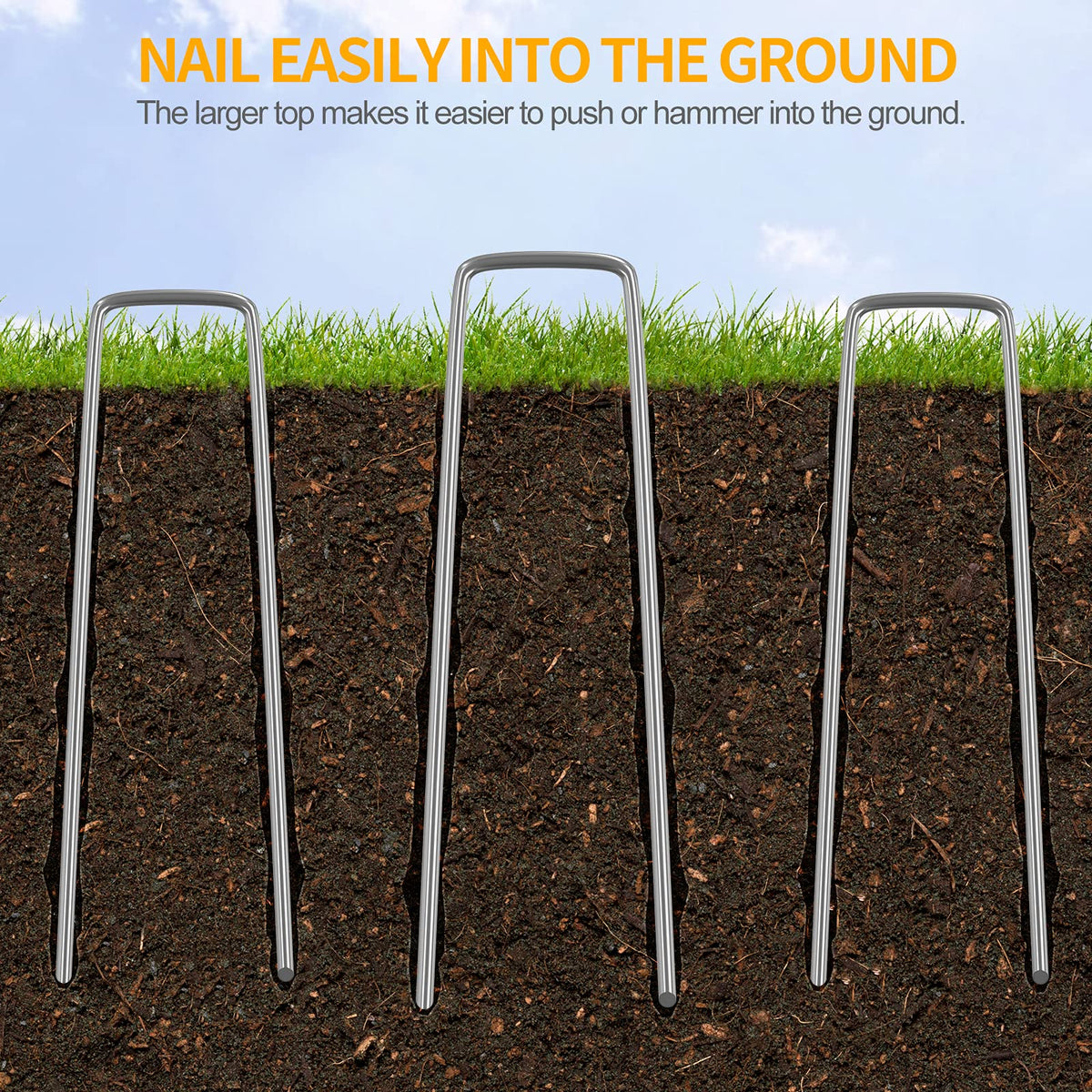 WAENLIR sod-lawn staple anchors turf and weed fabric securely.