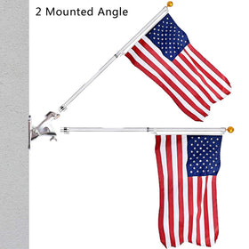 WAENLIR wall-mount flag bracket, corrosion-resistant for long-lasting exterior displays.
