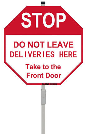 WAGSUO stop deliveries here sign enhances home security by deterring trespassers.