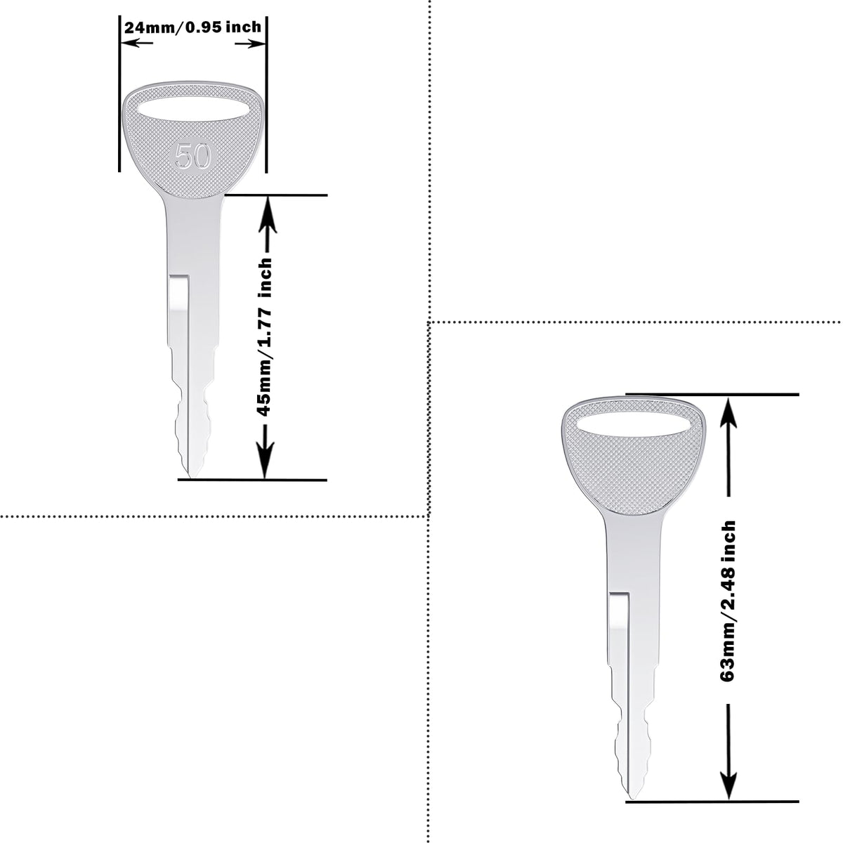 WAH LIN PARTS ignition key A62597 with OEM-style fit