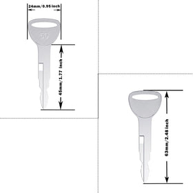 WAH LIN PARTS ignition key A62597 with OEM-style fit
