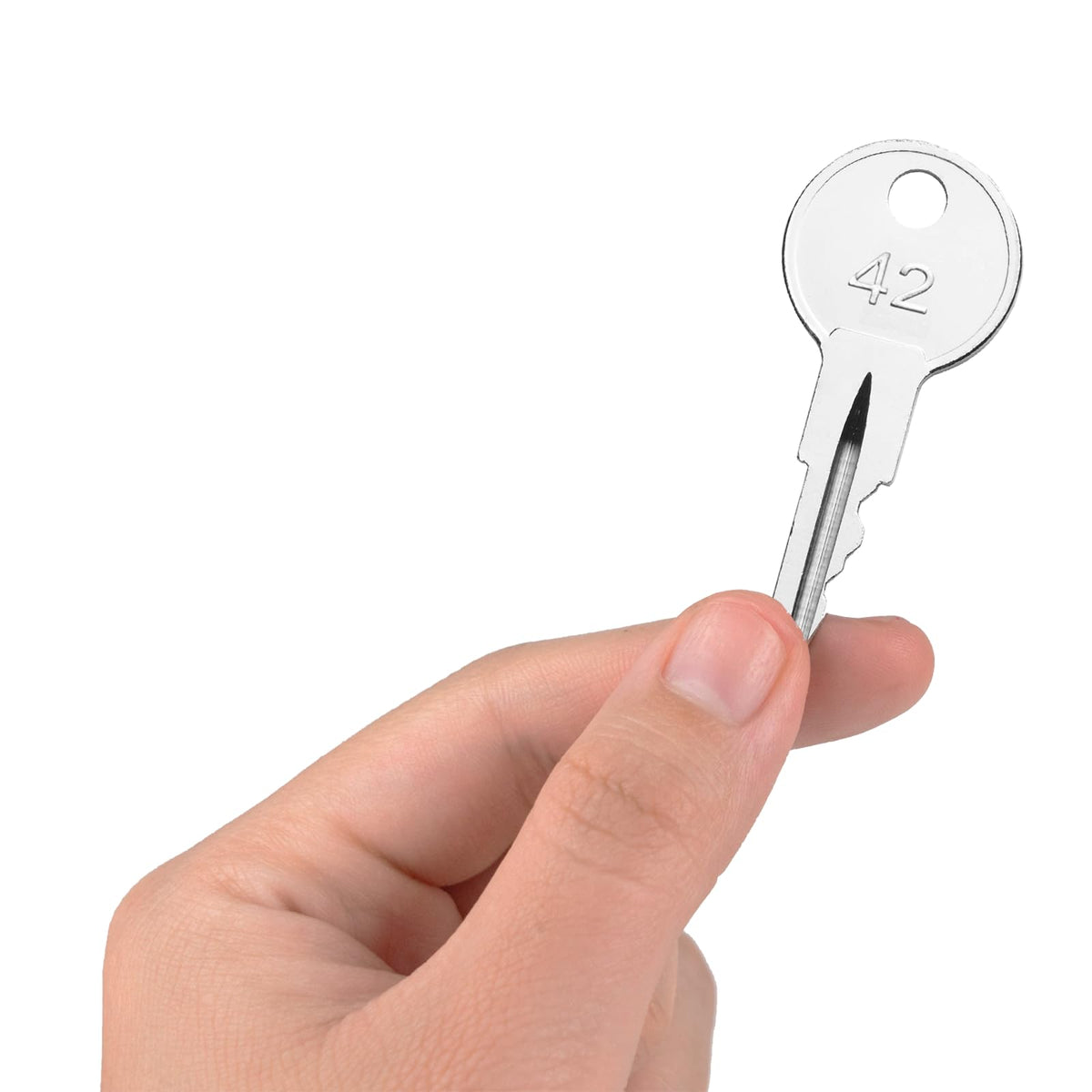 Close-up of precise cut and durable finish on ignition key