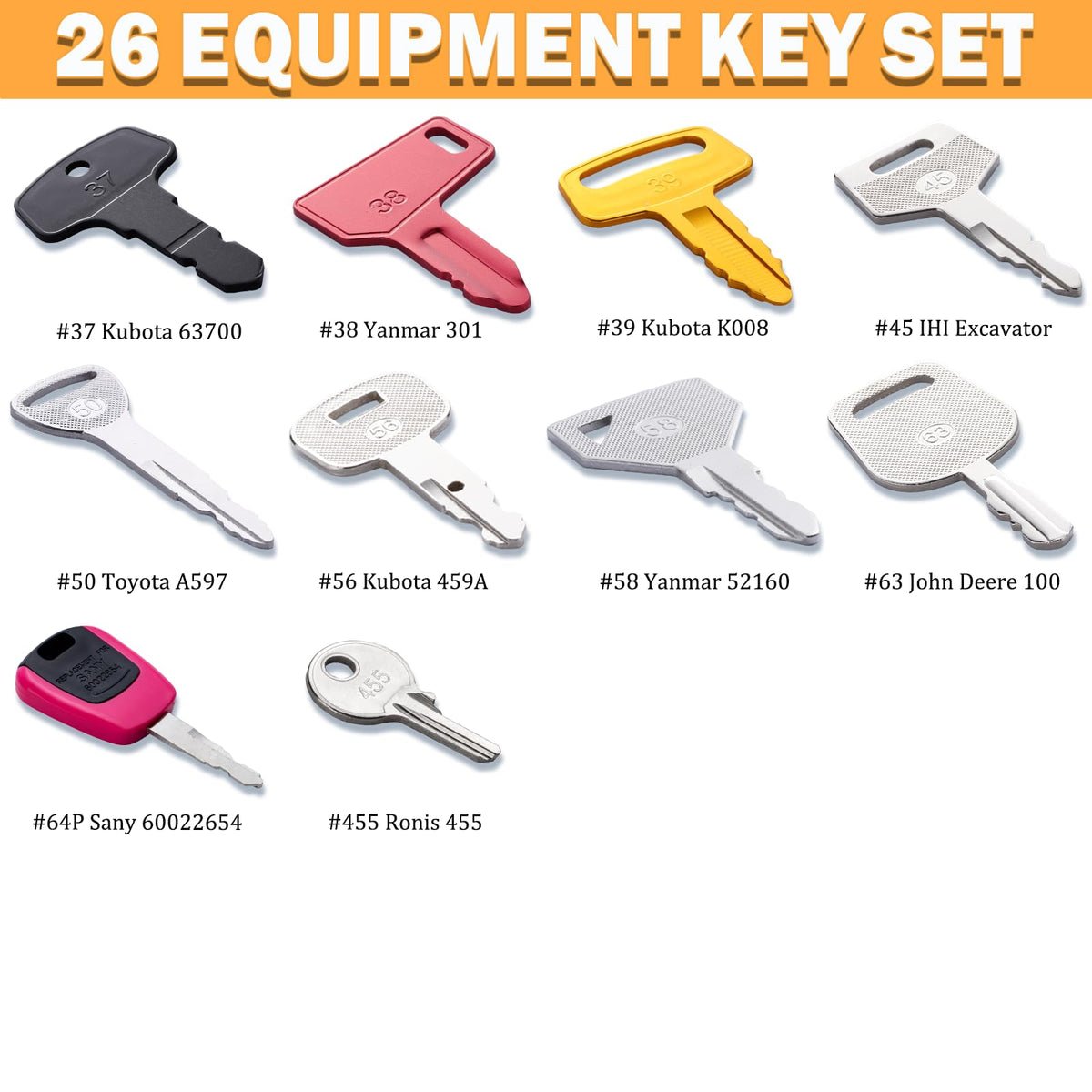 WAH LIN PARTS durable materials ensure long-lasting heavy equipment keys