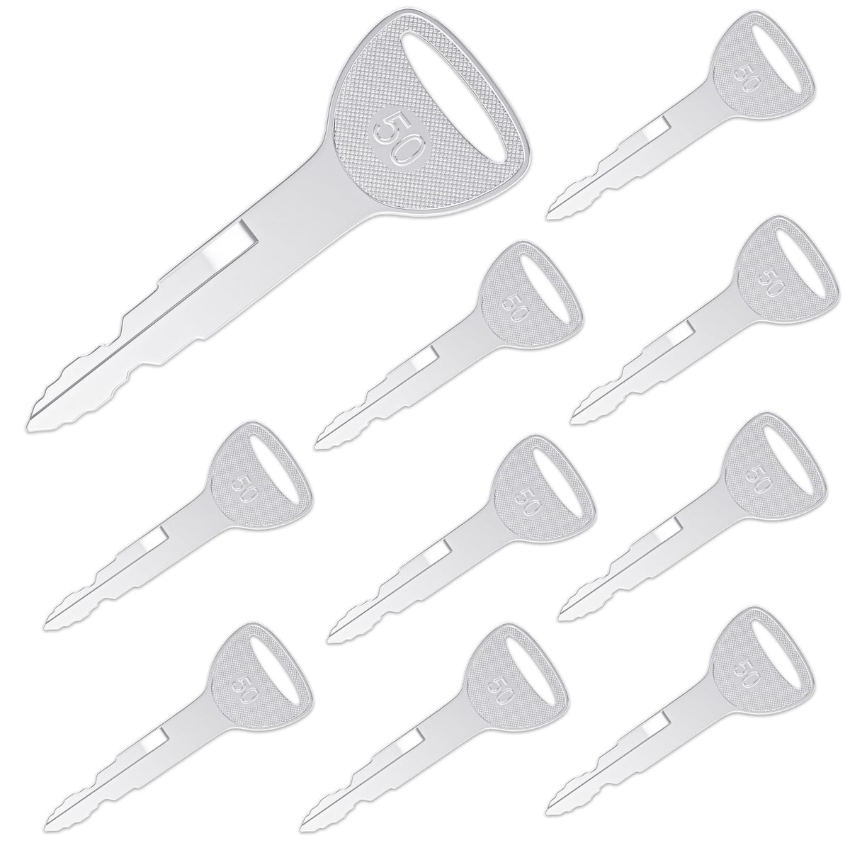 WAH LIN PARTS forklift ignition keys in a 10-pack for quick replacements