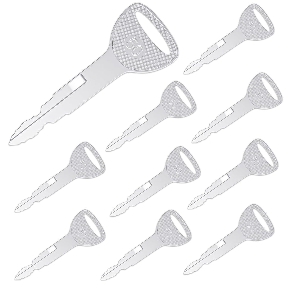WAH LIN PARTS forklift ignition keys in a 10-pack for quick replacements