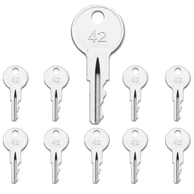 WAH LIN PARTS universal ignition key ten-pack in view, ready for EZGO carts