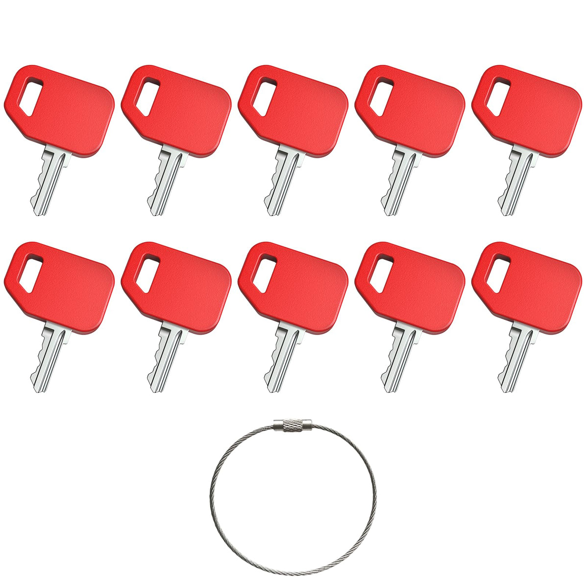 WAH LIN PARTS ignition keys 10-pack for compatible loader backhoes
