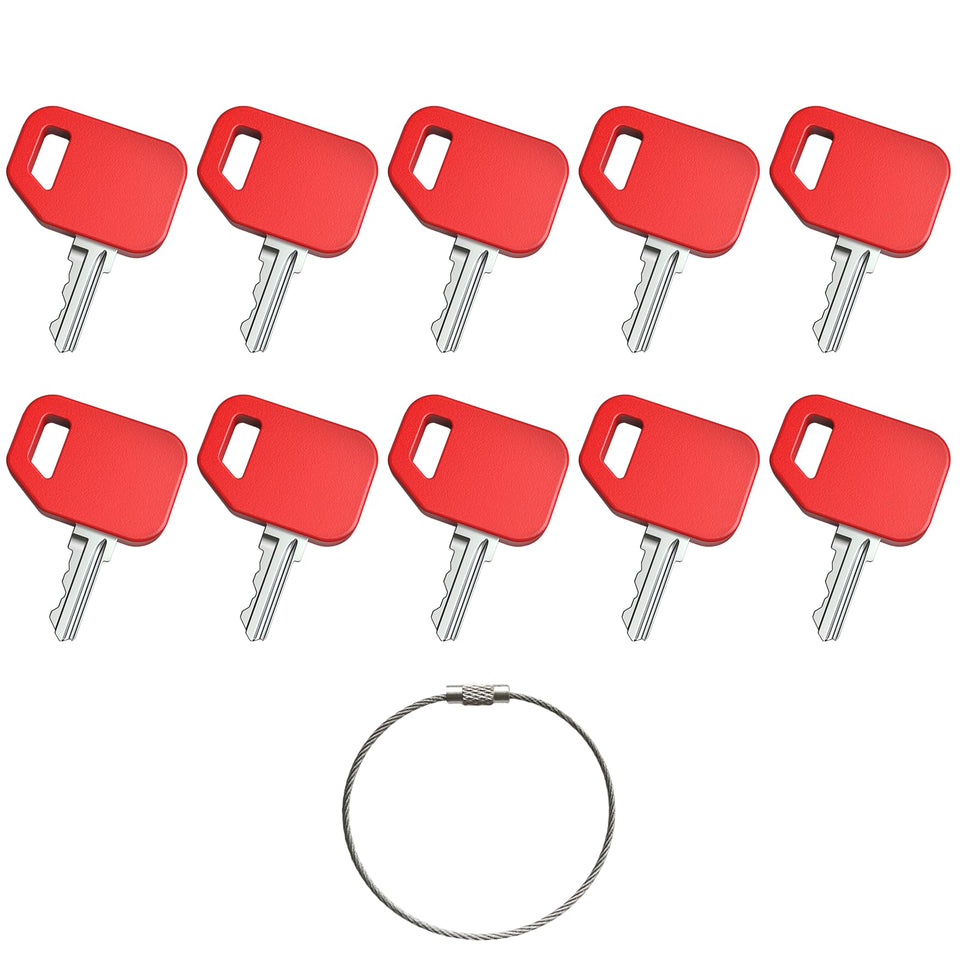 WAH LIN PARTS ignition keys 10-pack for compatible loader backhoes