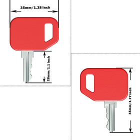 WAH LIN PARTS loader backhoe key ring with 10 keys