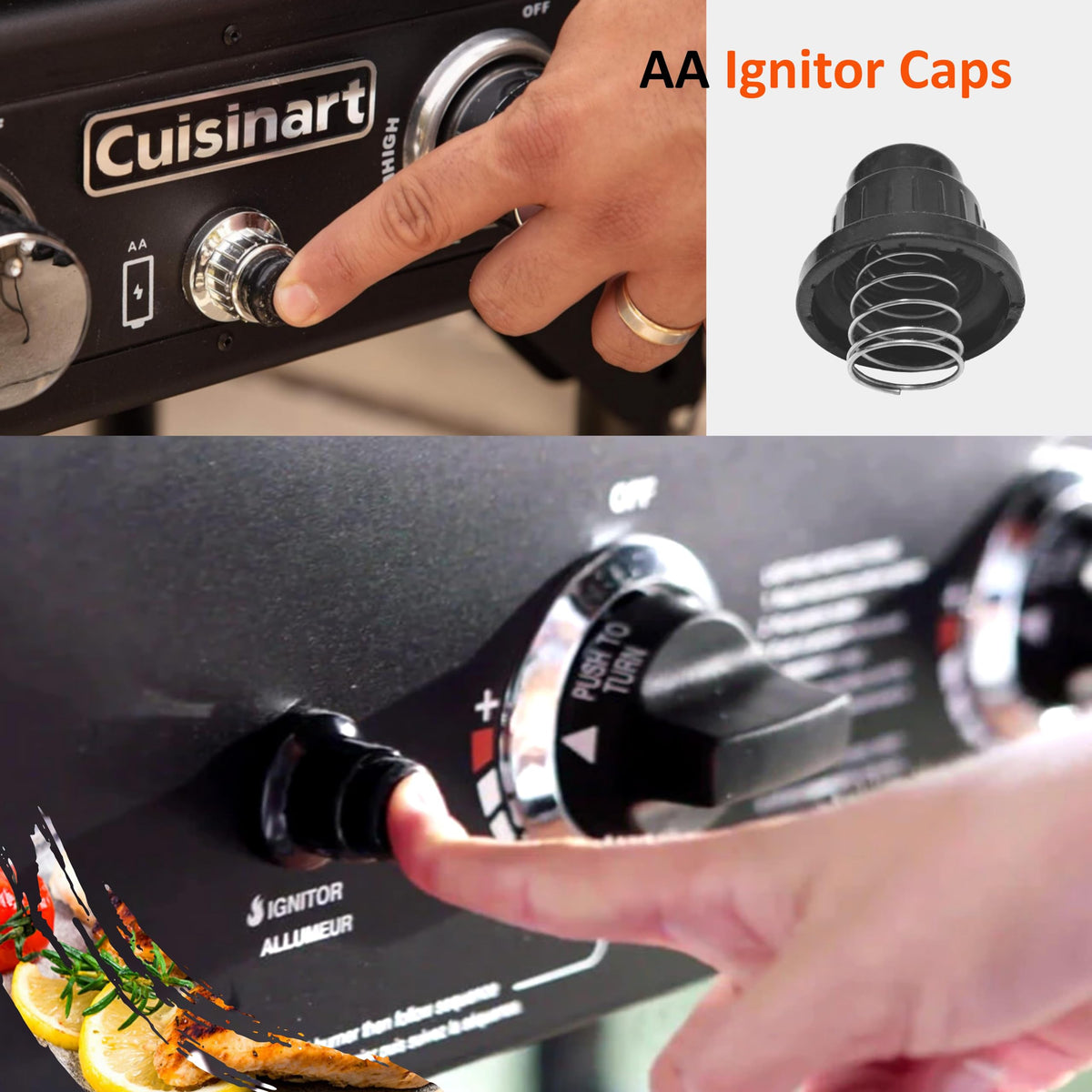 Waitcook blackstone 28in ignitor cap installation for easy plug-and-play replacement