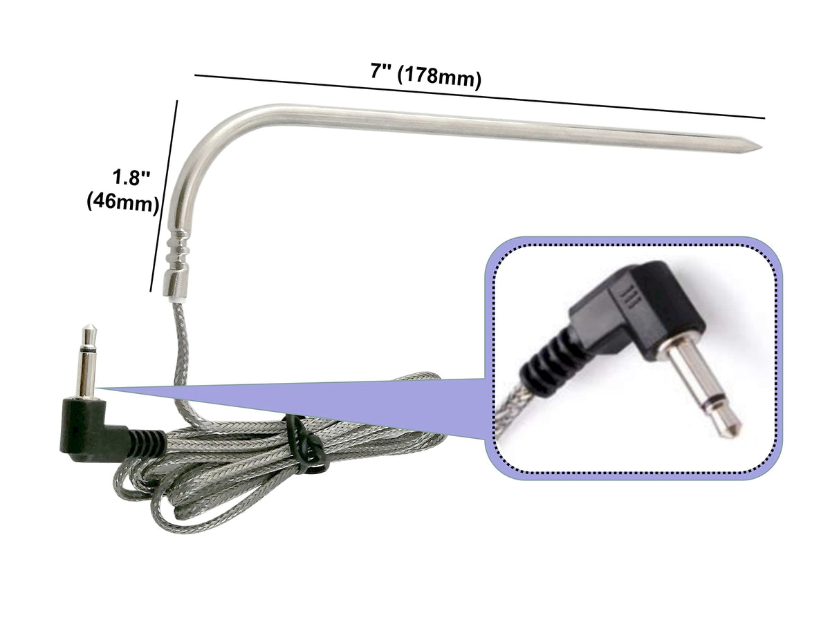 WAITCOOK meat probe with clip holder demonstrates secure monitoring during cooking.