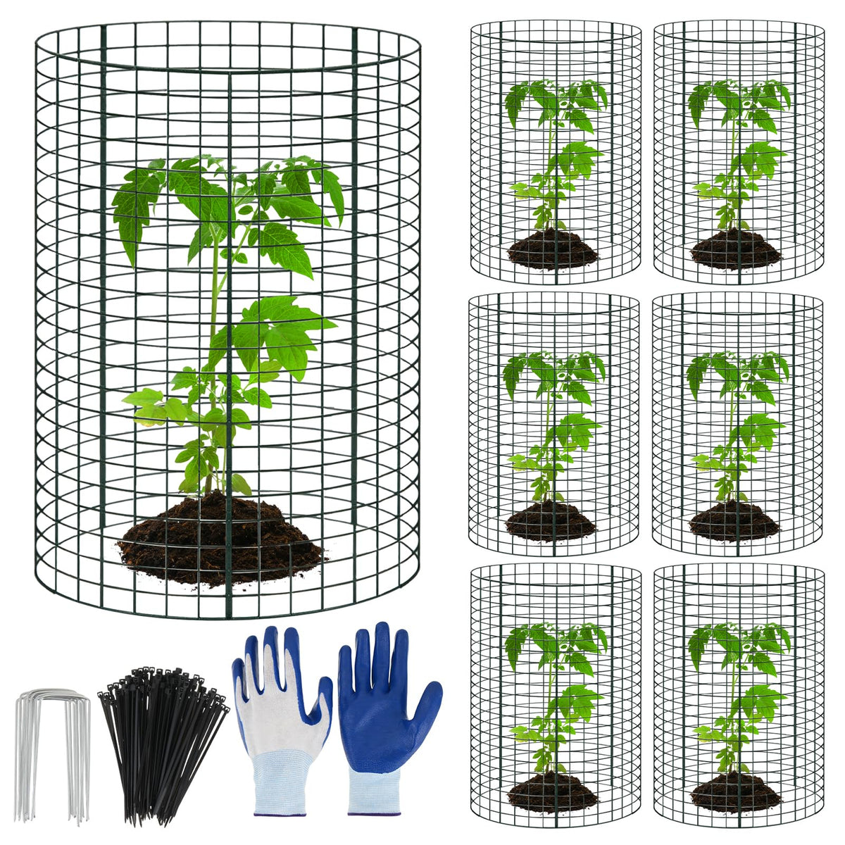 WAKCCIL cylinder protector demonstrates animal shield for seedlings with sun-friendly airflow.