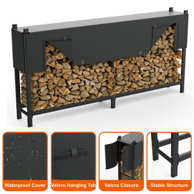 WALMANN elevated-ventilated storage keeps logs off the ground for better airflow.