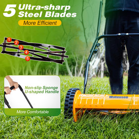 Walensee four-position cutting height lets you tailor grass height.