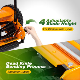 Walensee 8.5-inch drive wheels provide smooth pushing on uneven turf.