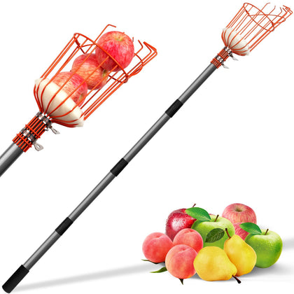 Walensee 8FT fruit picker with soft pad basket for gentle harvest.