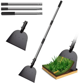 Walensee flat shovel blade-edge close-up for efficient weed scraping in cracks.