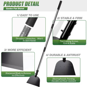 Walensee flat shovel metal blade ready for heavy-duty scraping.
