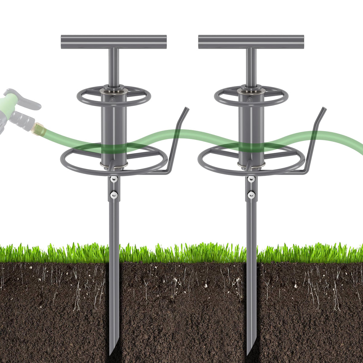 Walensee Garden Hose Guide Stakes corner routing for kink-free lawn watering