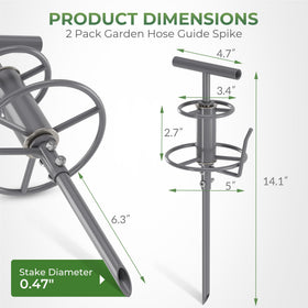 Walensee Guide Stakes elevated hose keeps flowers safe from bending near beds