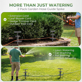 Walensee Garden-use stake set guides hoses for lawn, garden, and patio tasks