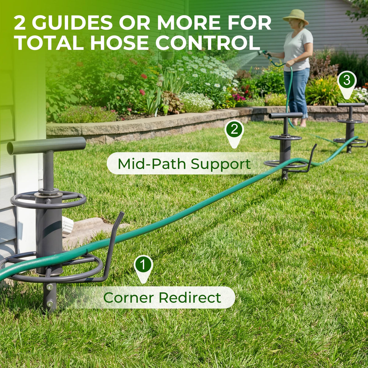 Walensee Heavy-duty metal construction withstands outdoor use and repeated hose pulls