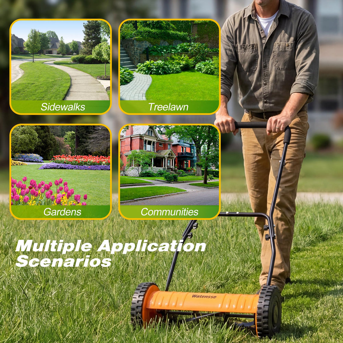 Walensee lightweight design enhances maneuverability for small yards.