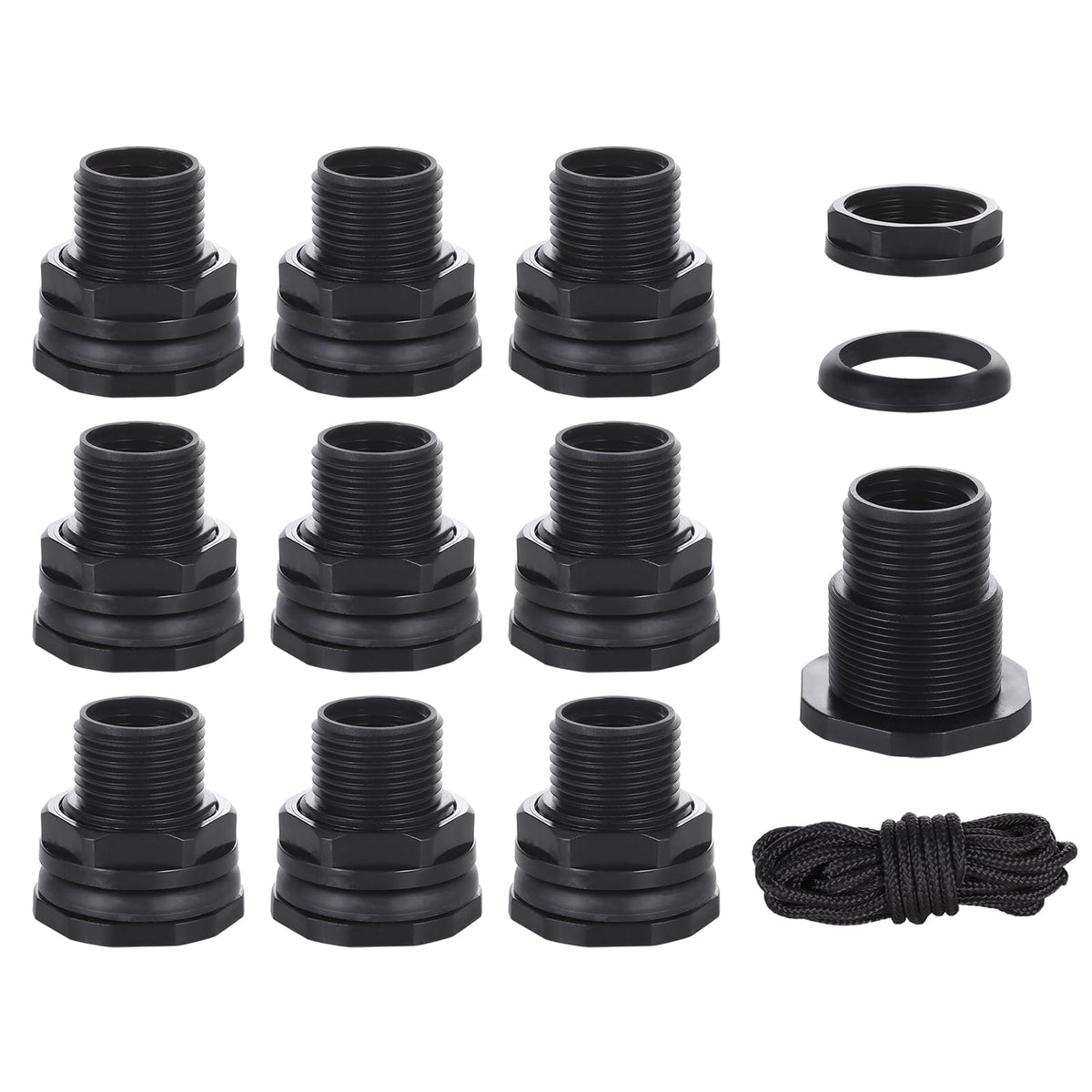 WalkingInRain bulkhead fittings with durable-pom construction for long-lasting outdoor use.