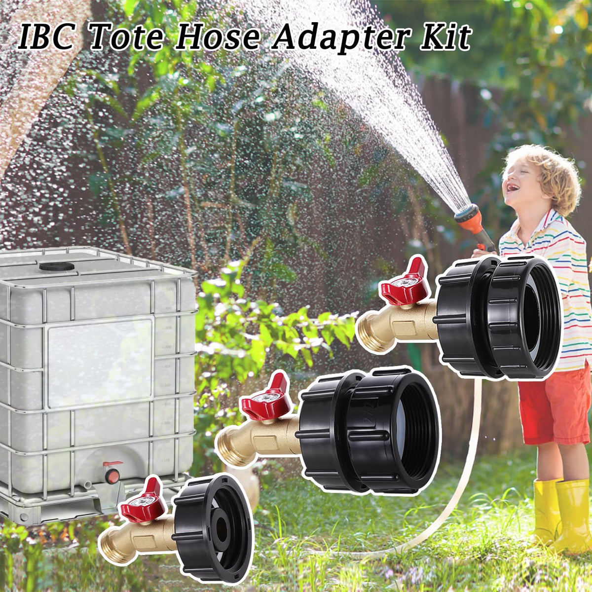 Walkinginrain durable IBC-tote adapter resists freeze and corrosion for long life