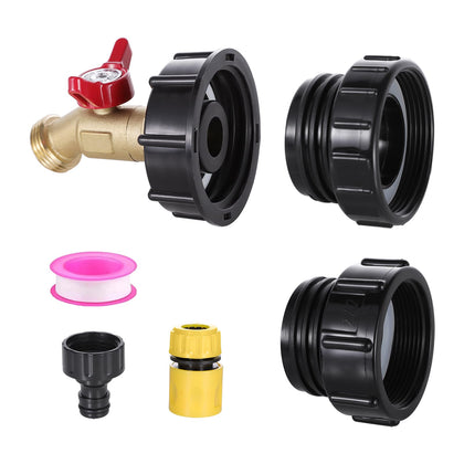 Walkinginrain IBC tote adapter brass faucet with high flow for faster drainage