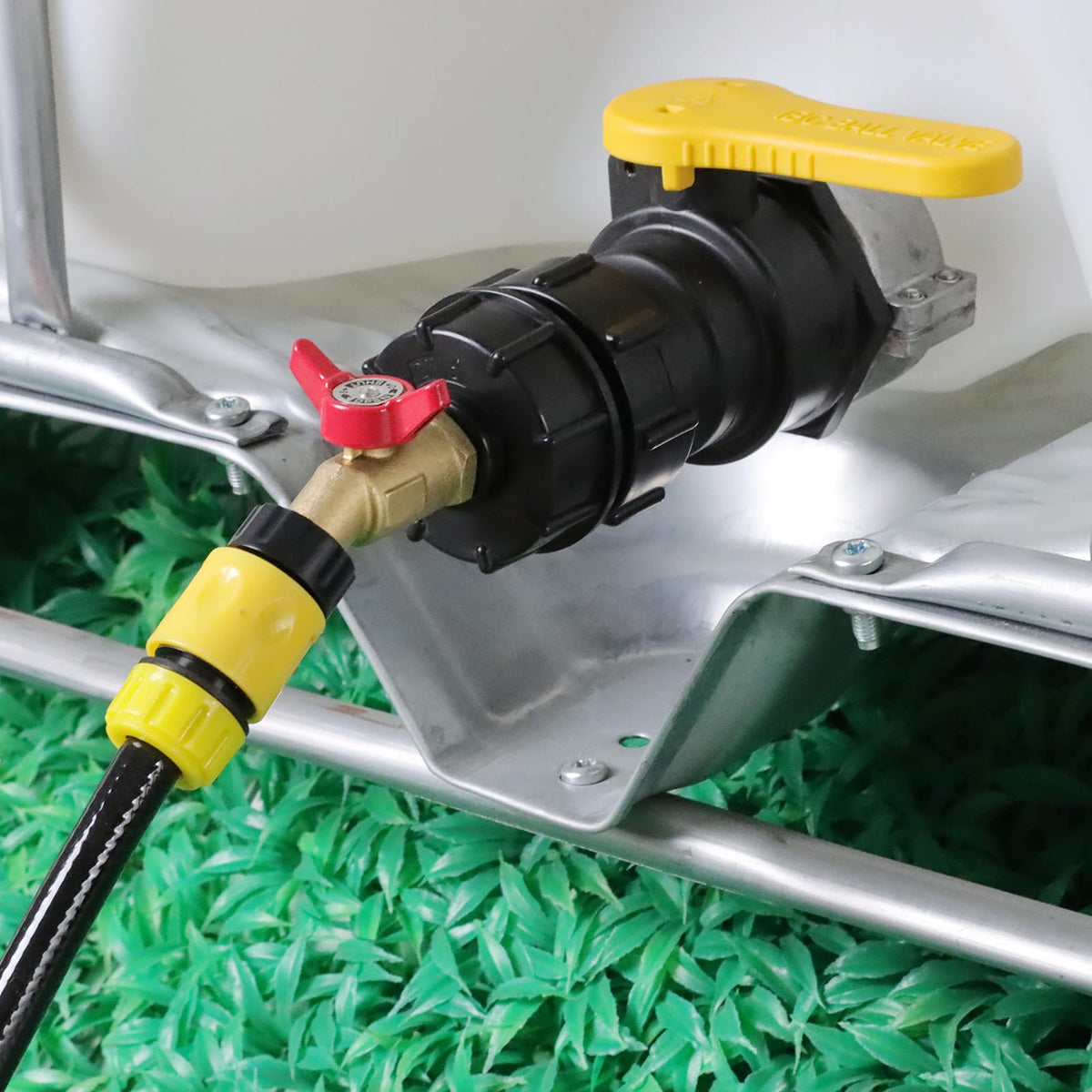  Walkinginrain garden hose quick-coupler included for easy setup
