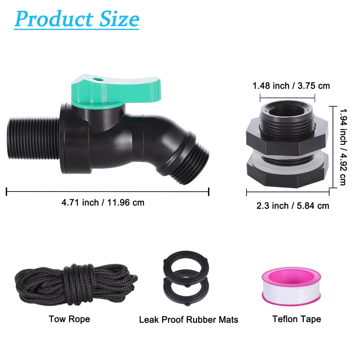 WalkingInRain rain barrel faucet detail highlights corrosion-resistant material and seal.