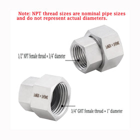 Walkinginrain swivel connector for quick tool-free hose setup.