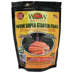 Wallace Organic Wonder Pak placement in hole centers plant for balanced growth.