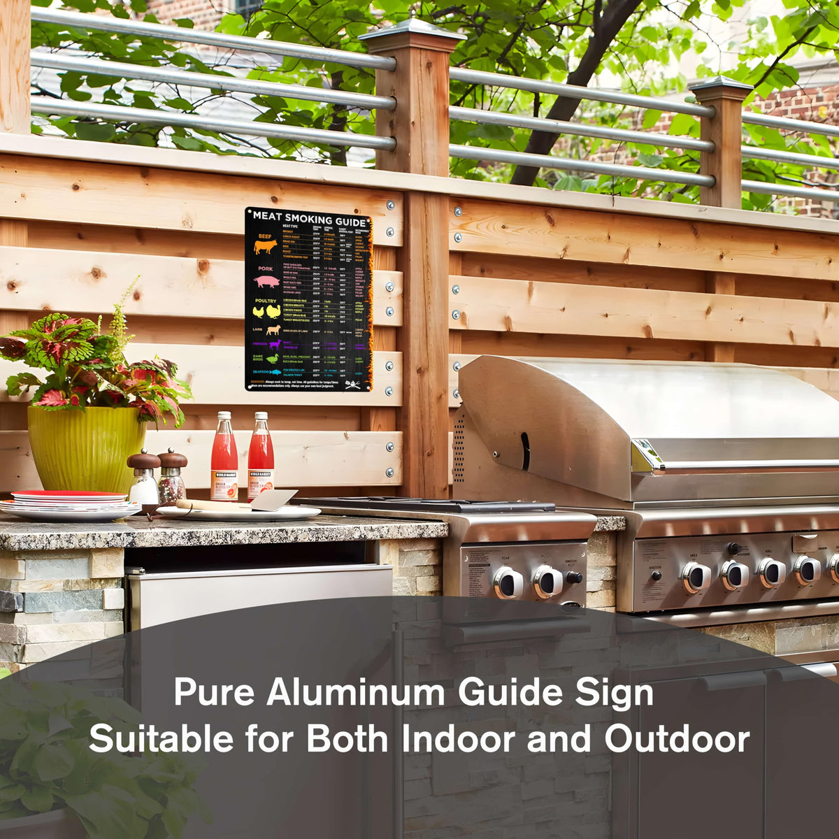 Wallors aluminum sign texture highlighting rust-proof exterior for outdoor use
