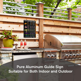 Wallors aluminum sign texture highlighting rust-proof exterior for outdoor use