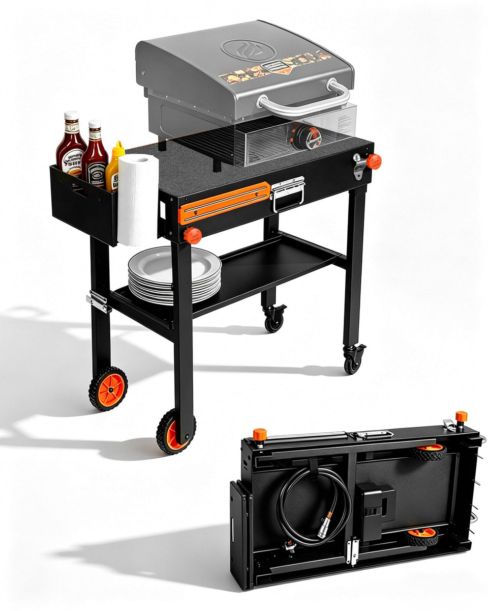 Walpreson Blackstone stand supports 17–22 inch griddles with stable support.