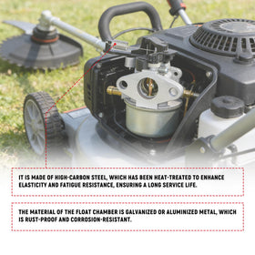waltyotur carburetor 590780 durable build for outdoor cleaning.
