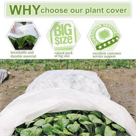 Walwe plant cover lightweight-breathable fabric protects crops while letting sun and rain pass