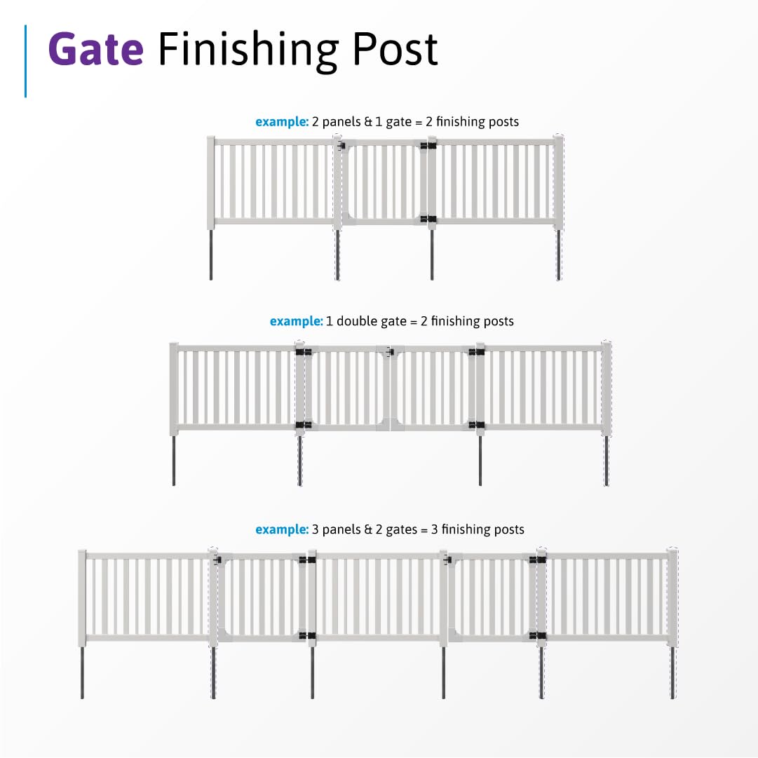 WamBam fence post compatible with Nantucket, Sturbridge, and Westport 4ft kits.