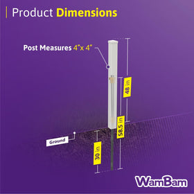 WamBam installation showing pounding anchor into ground for a permanent post.