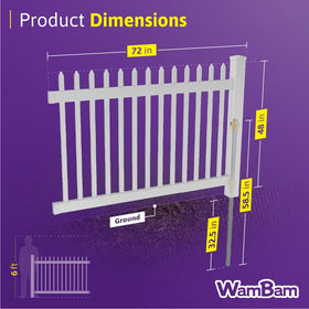 Simple installation guide image for quick Nantucket fence setup