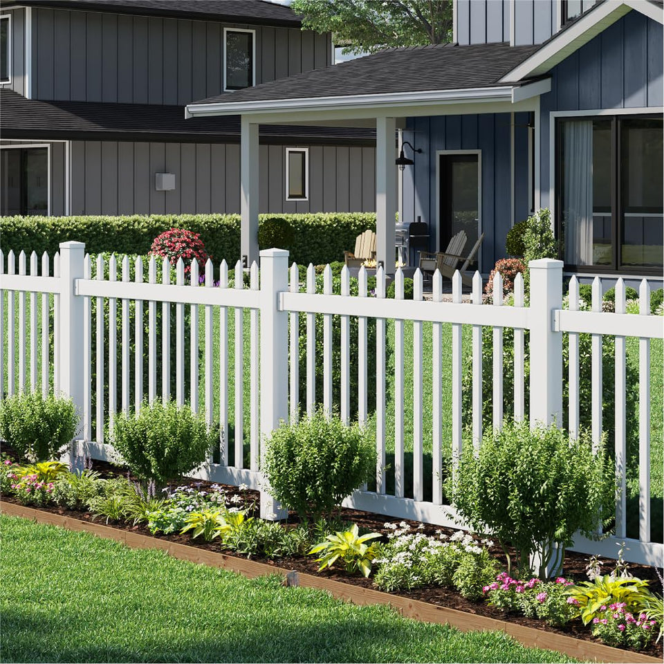 WamBam Nantucket fence panel white vinyl for a clean yard boundary